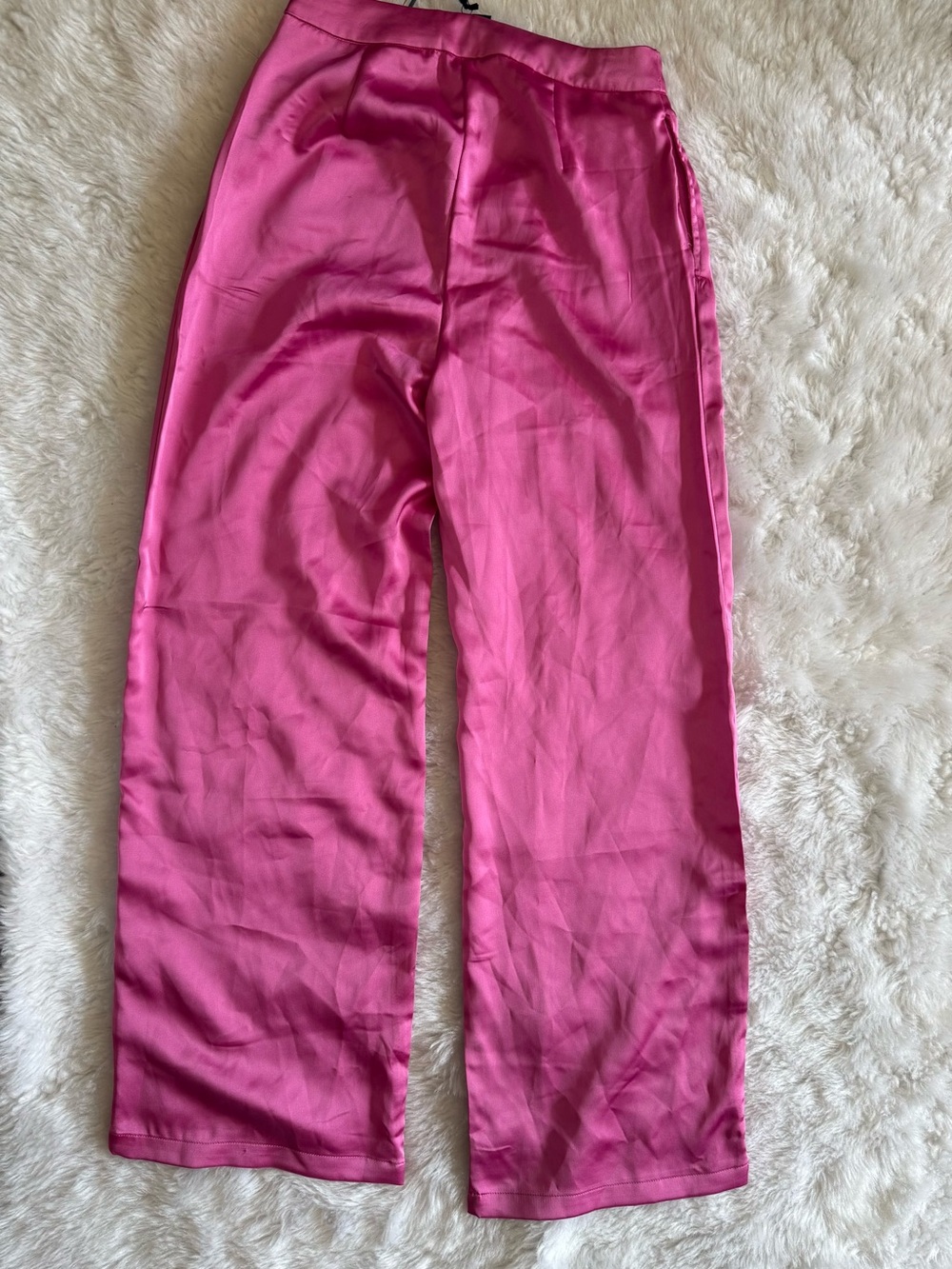 Sincerely Jules satin hot pink wide leg pants - Picture 5 of 6